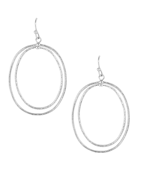 Double Oval Wire Earring