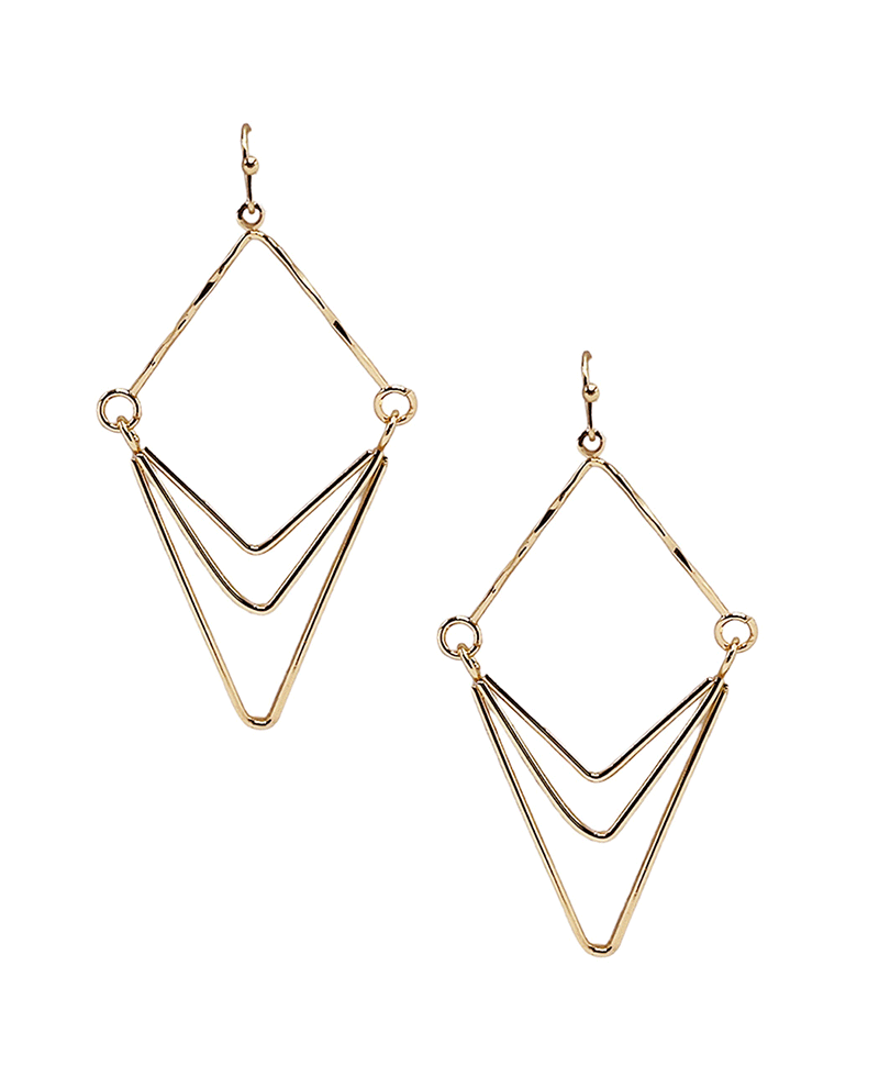 Multi V Shape Wire Earring