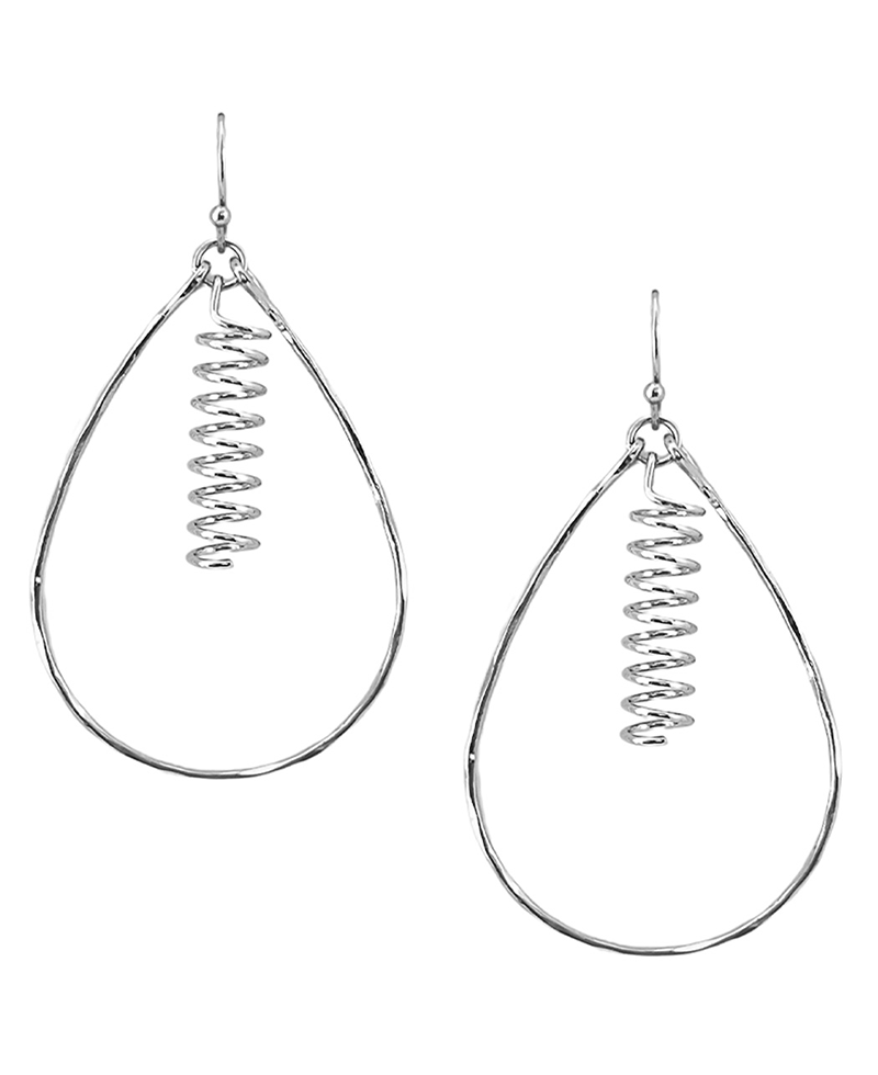 Wire Teardrop w/ Spring Earring