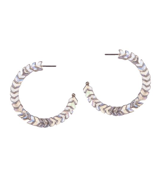 Arrow Shape Crystal Hoop Earing