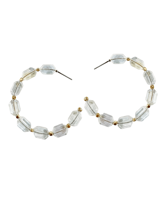 Acrylic Beads Hoop Earring