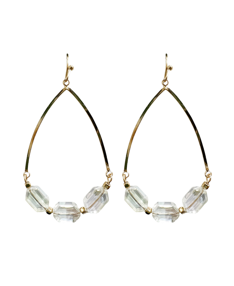 Acrylic Beads Teardrop Earring