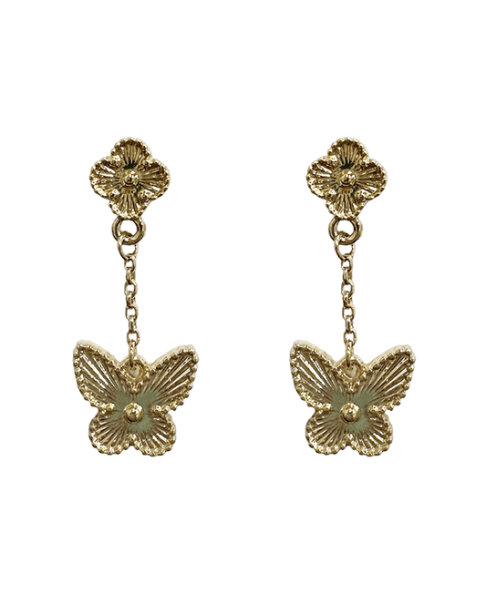 Butterfly Shape Drop Post Earring