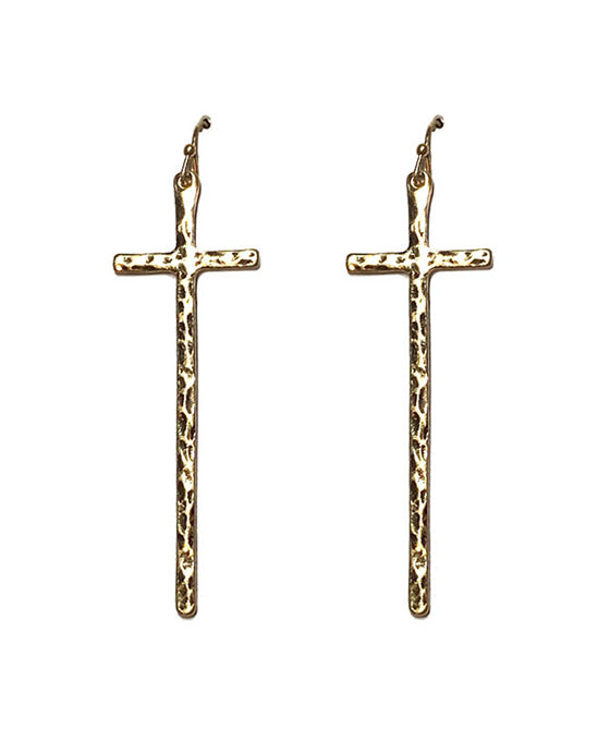 Metal Cross Earring