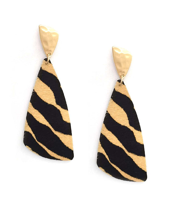 Animal Print Metal Post Earring