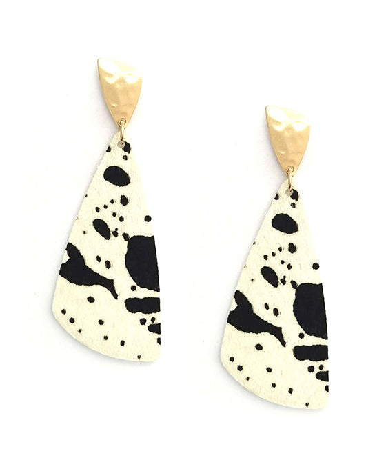 Animal Print Metal Post Earring