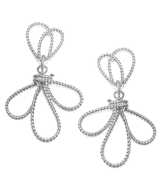 Metal Ribbon Shape Earring