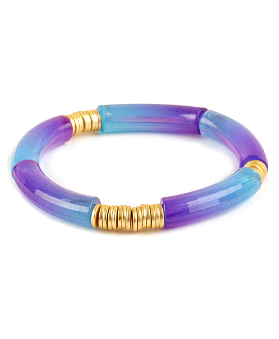 Acetate Pipe  Resin Elastic Bracelet