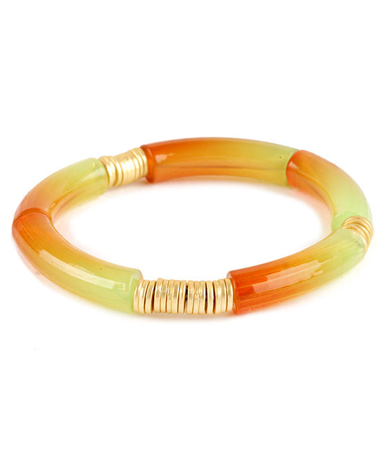 Acetate Pipe  Resin Elastic Bracelet