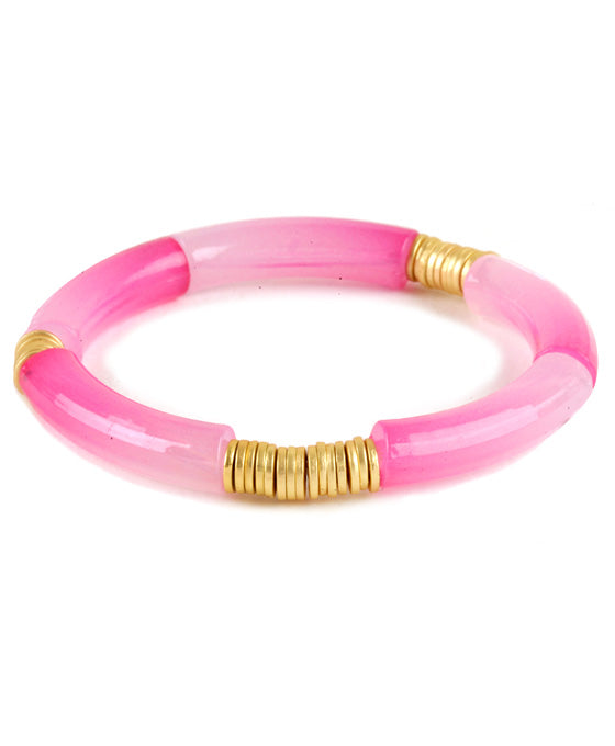 Acetate Pipe  Resin Elastic Bracelet