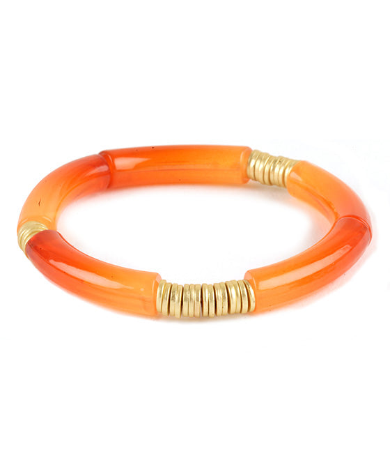 Acetate Pipe  Resin Elastic Bracelet