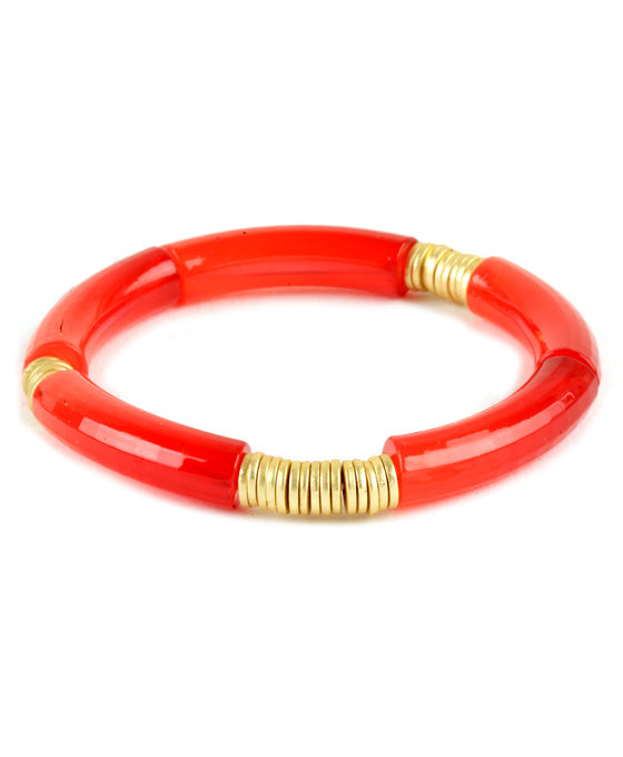 Acetate Pipe  Resin Elastic Bracelet