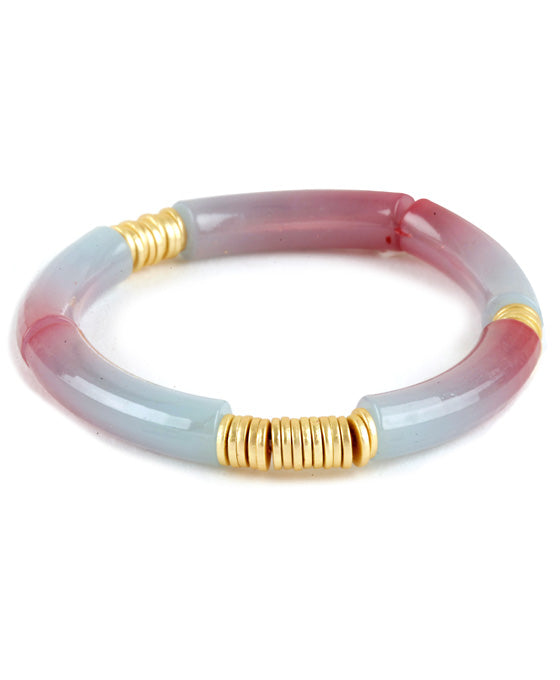 Acetate Pipe  Resin Elastic Bracelet