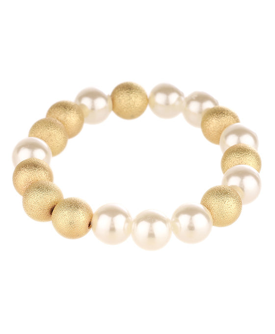 Pearl Metal Texture Elastic Bracelet