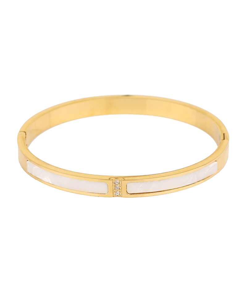 Mop Metal Bangle Bracelet