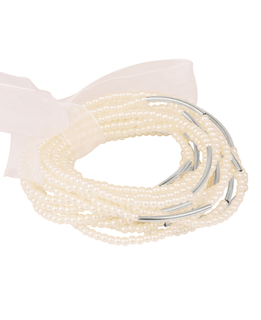 Pearl & Bar Elastic Bracelet