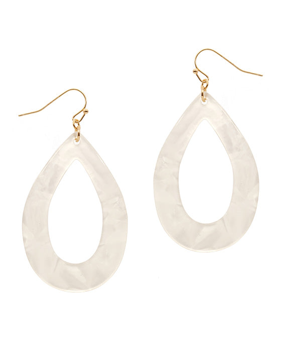 Acetate Geometric Open Cut Oval Earring