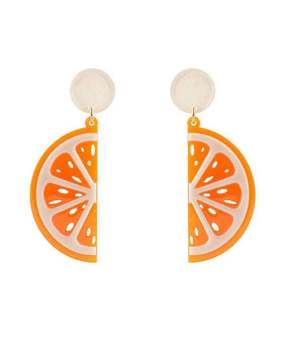 Acetate Fruit Post Earring