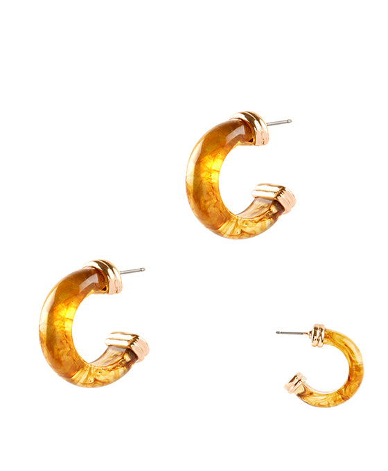 Acetate Hoop Earring