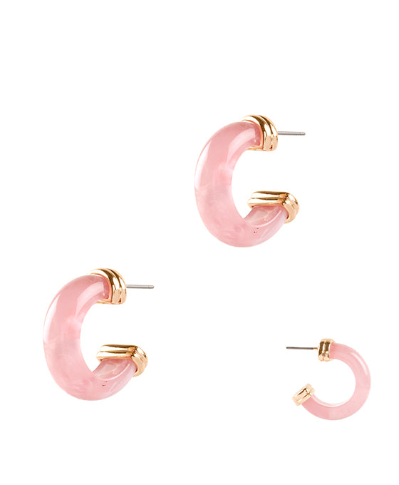 Acetate Hoop Earring