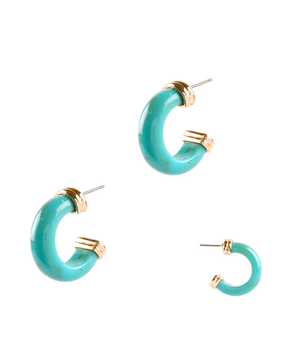 Acetate Hoop Earring