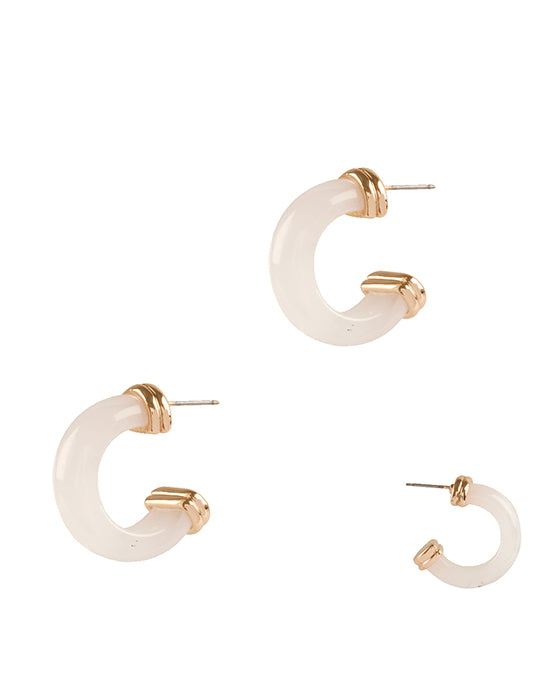 Acetate Hoop Earring