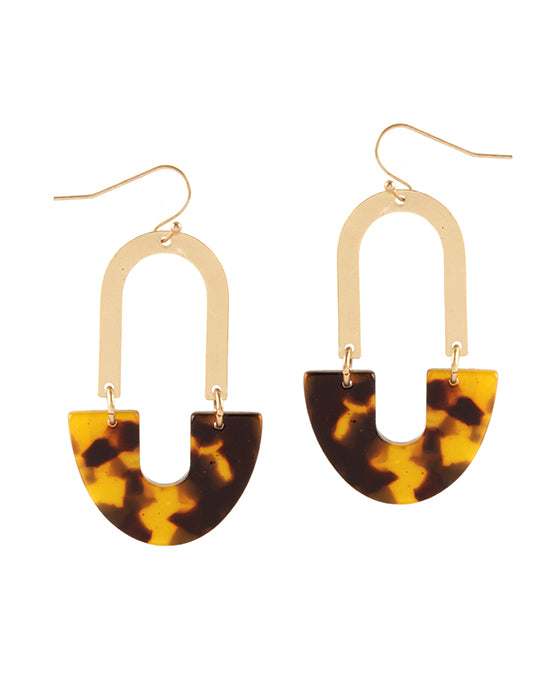 Metal & Acetate Earring