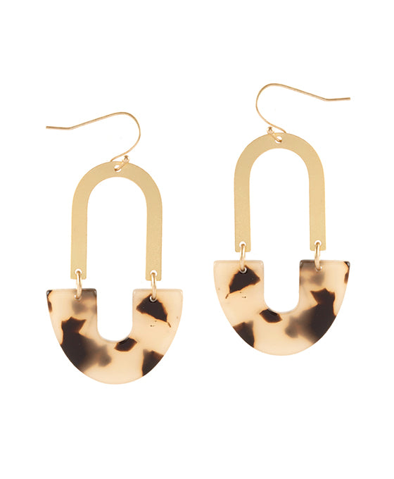 Metal & Acetate Earring