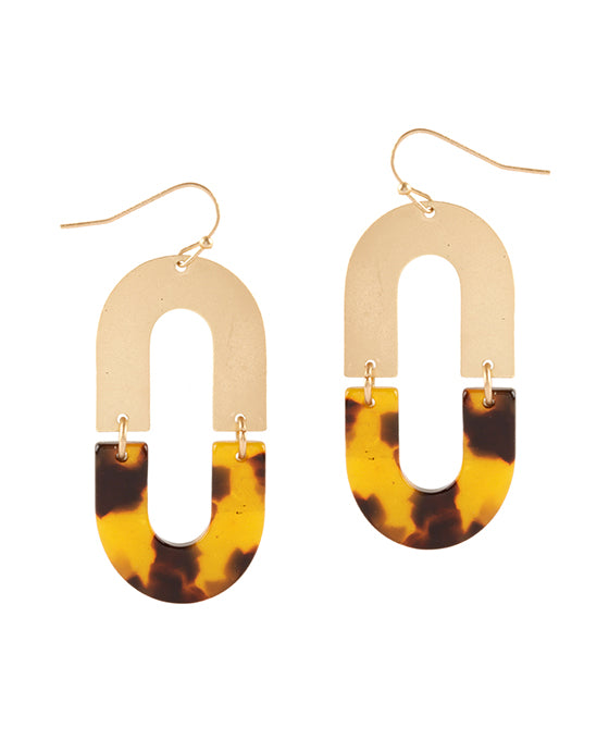 Acetate & Metal Earring