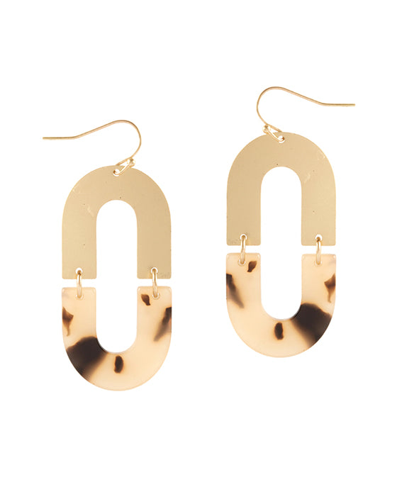 Acetate & Metal Earring