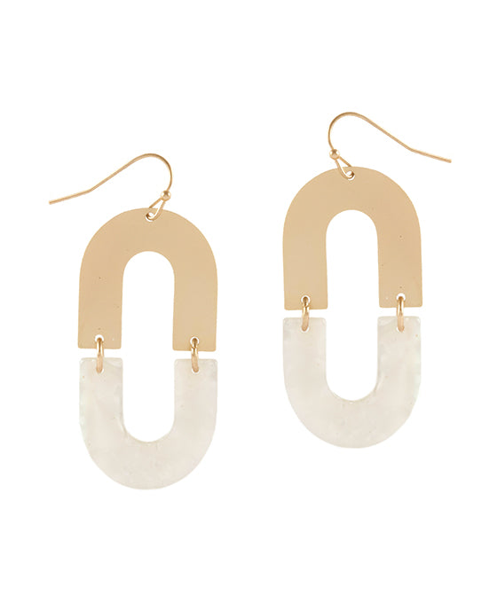 Acetate & Metal Earring