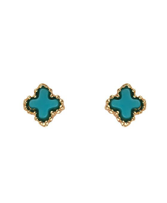 7mm Shell Post Clover Earring