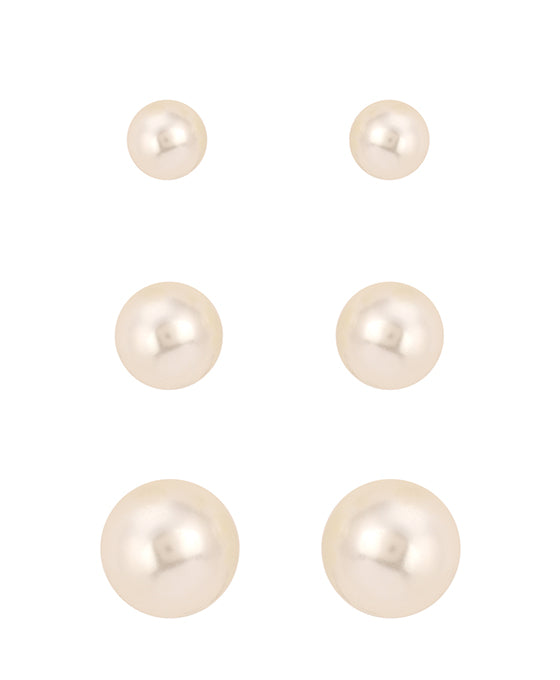 Pearl 3 Pair Earring