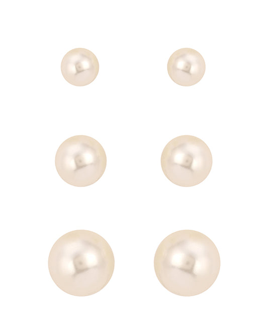 Pearl 3 Pair Earring