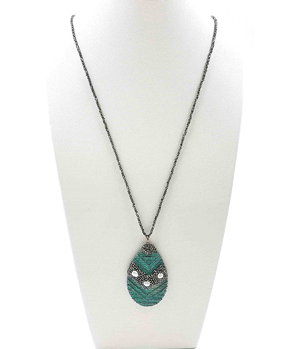 Teardrop Shape Bead Necklace