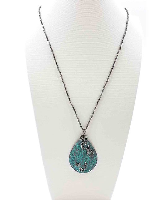 Teardrop Shape Bead Necklace