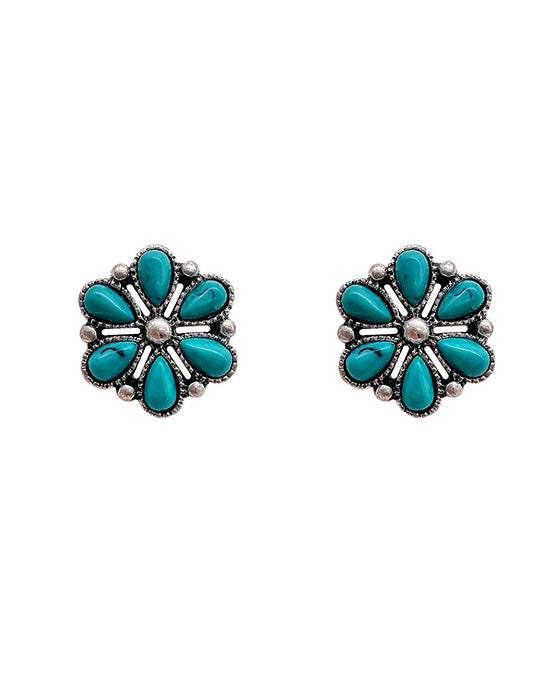 Turquoise Stone Stud Earring