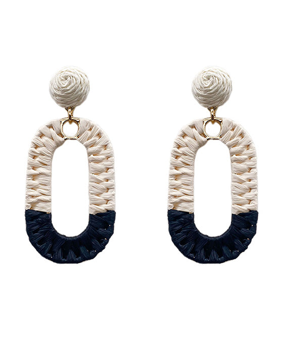 Wrapped Raffia Earring