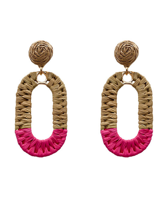 Wrapped Raffia Earring