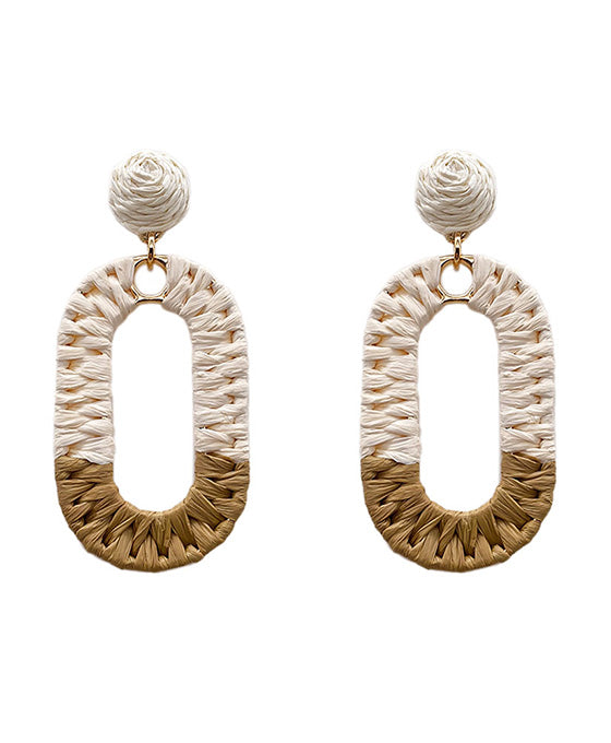 Wrapped Raffia Earring