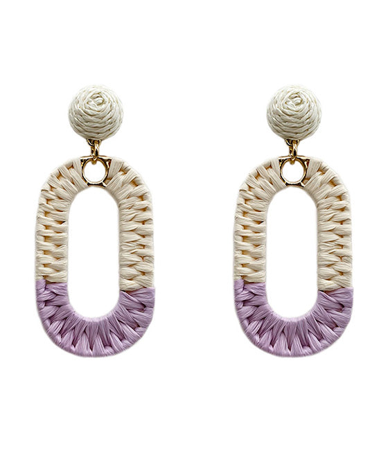 Wrapped Raffia Earring