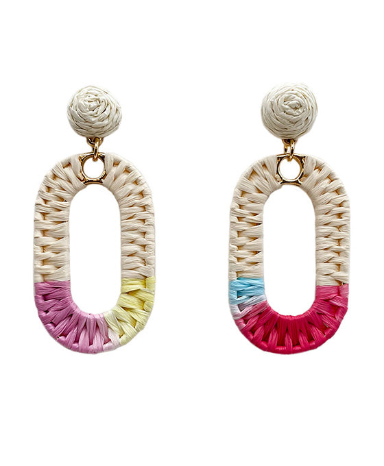 Wrapped Raffia Earring