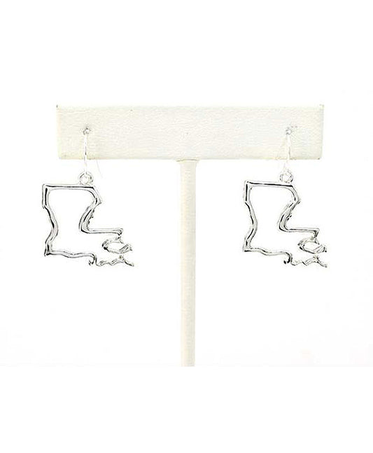 Louisiana State Map Earrings