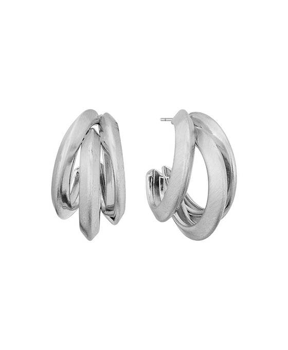 25mm Metal Texture Hoop Earring