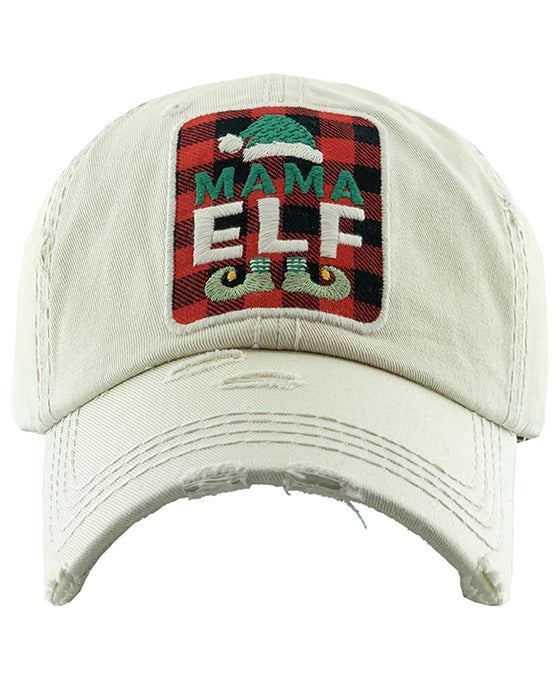 MAMA ELF Washed Vintage Ball Cap