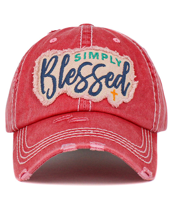 Simply Blessed Washed Vintage Ballcap