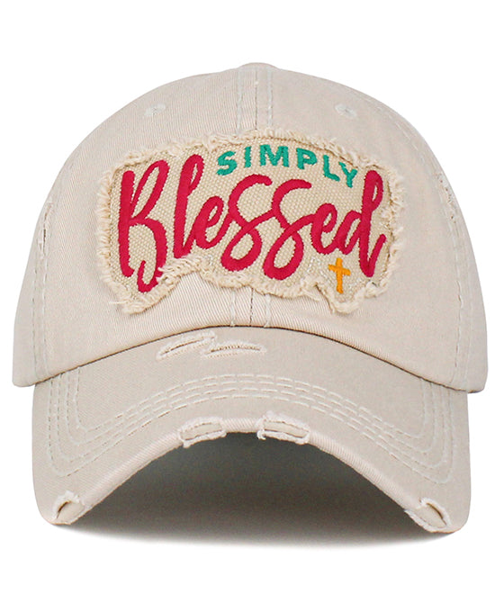 Simply Blessed Washed Vintage Ballcap