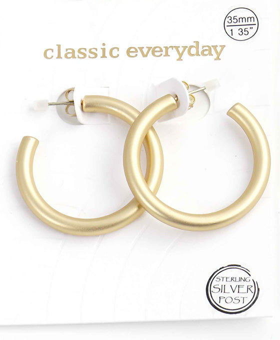 35mm Tube Hoop Earring