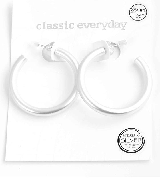 35mm Tube Hoop Earring