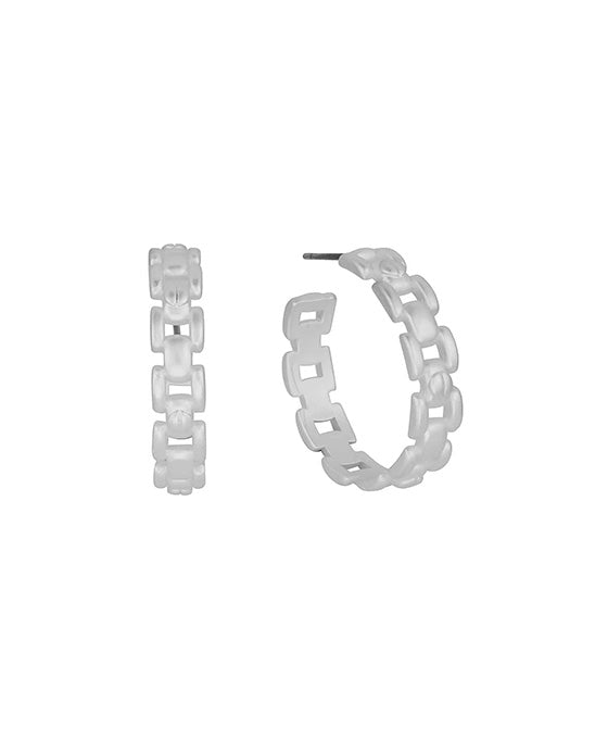 25mm Metal Chain Hoop Earring